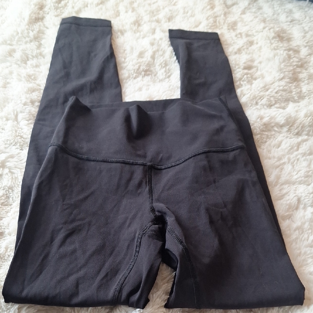 Lululemen Black Leggings 11" Waist 27" Inseam 8.5" Rise